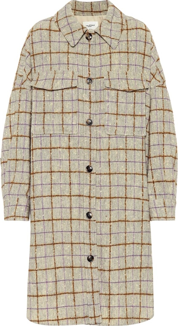 Isabel Marant Etoile Oario checked wool coat