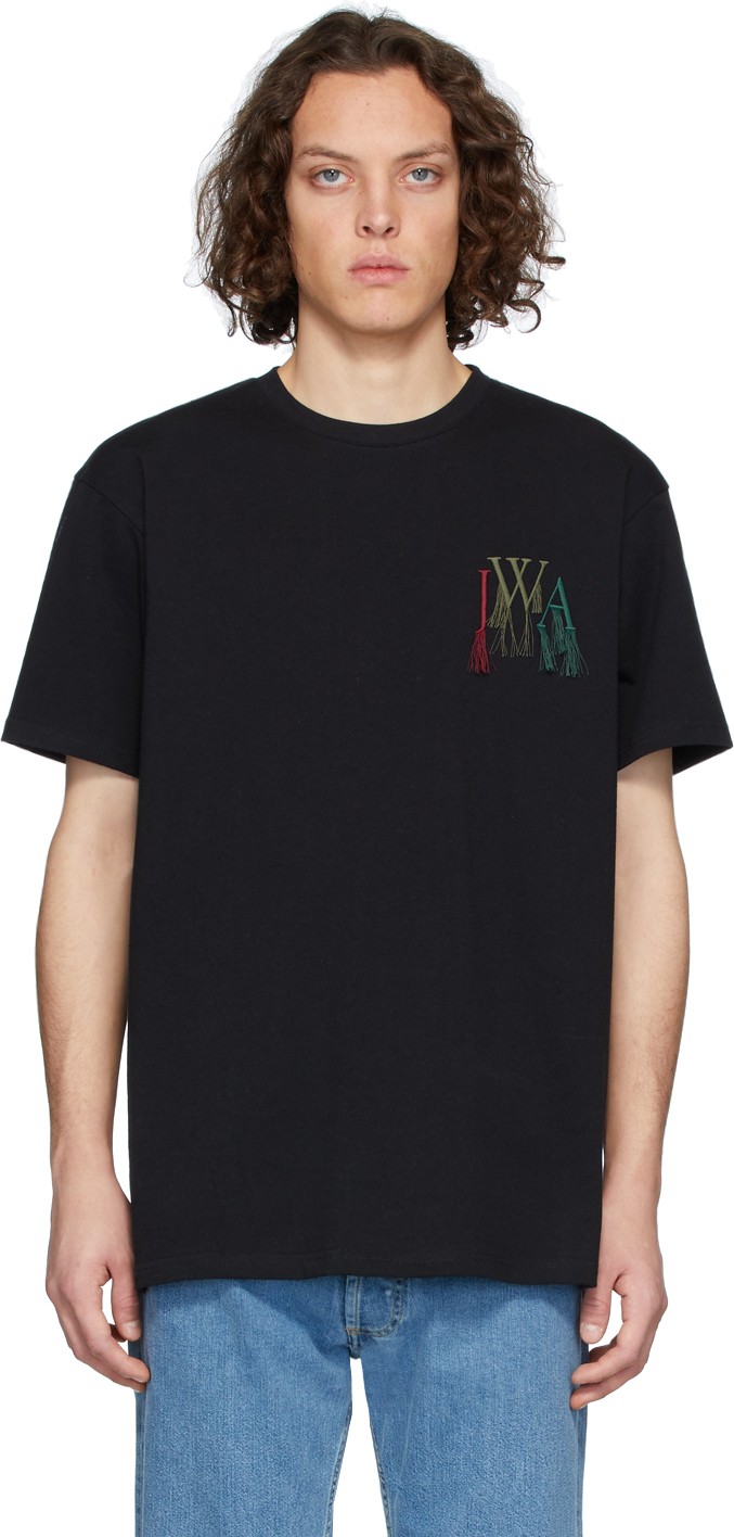 J.W.Anderson Black Logo Embroidery T-Shirt