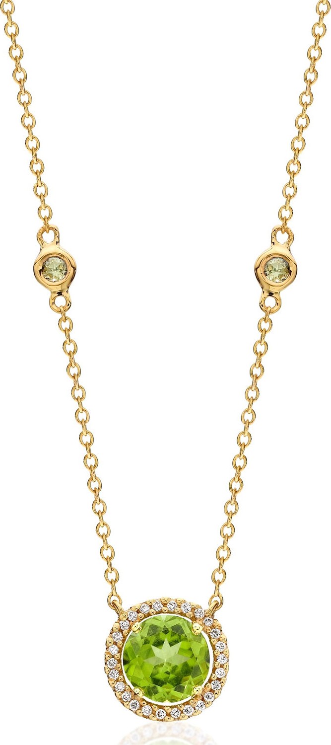 Kiki McDonough Grace 18k Gold Peridot & Diamond Pendant Necklace