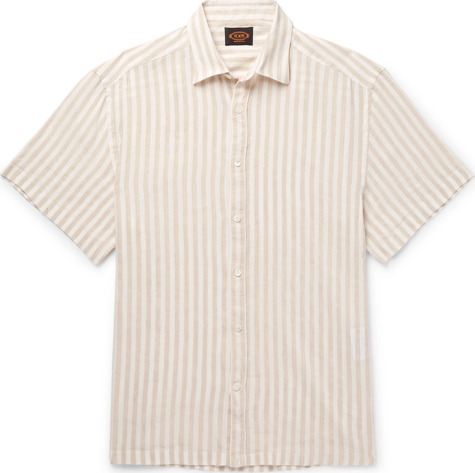 Tod's Striped Linen-Blend Shirt