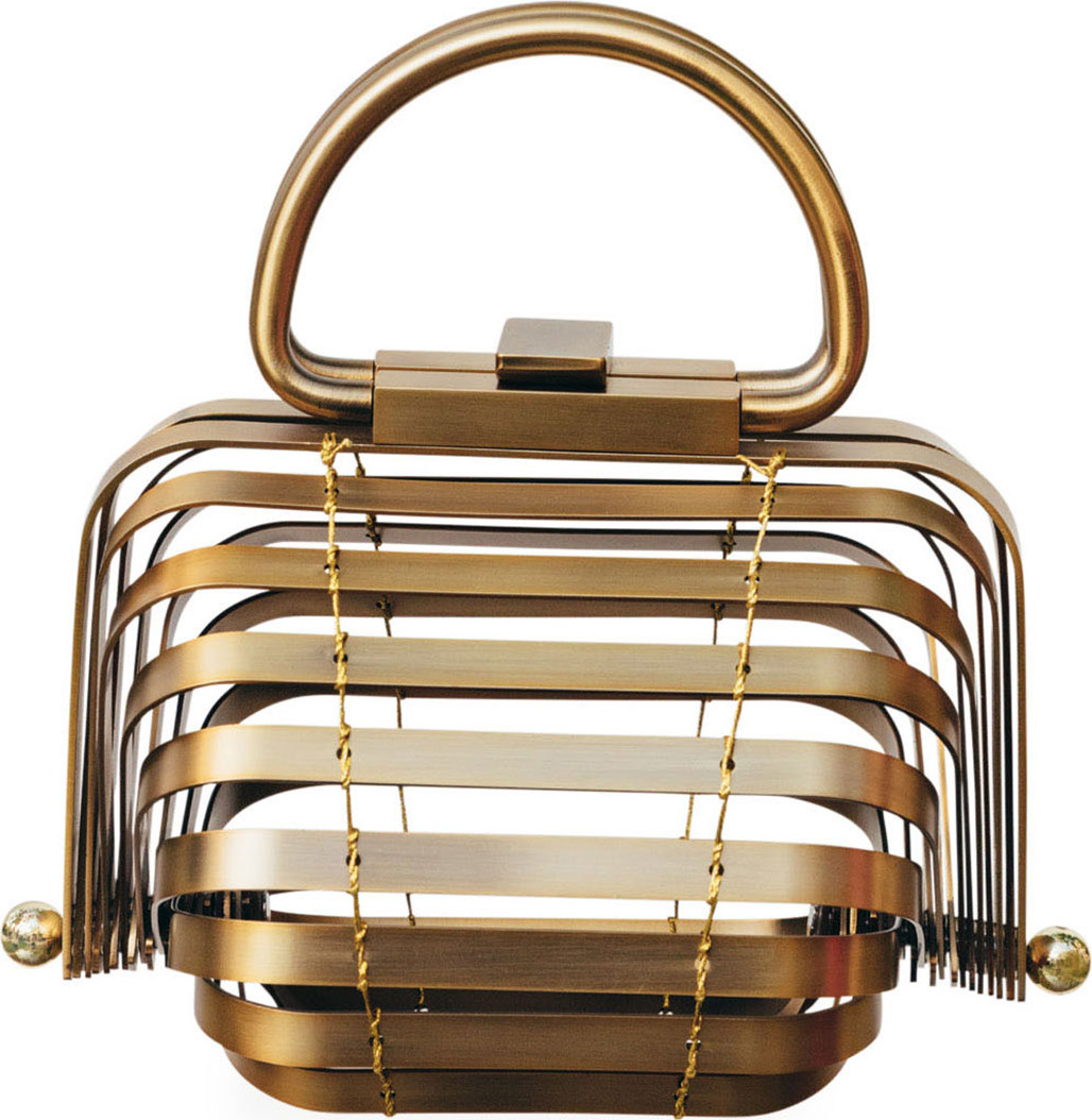 Cult Gaia Lillith Metal Top Handle Bag