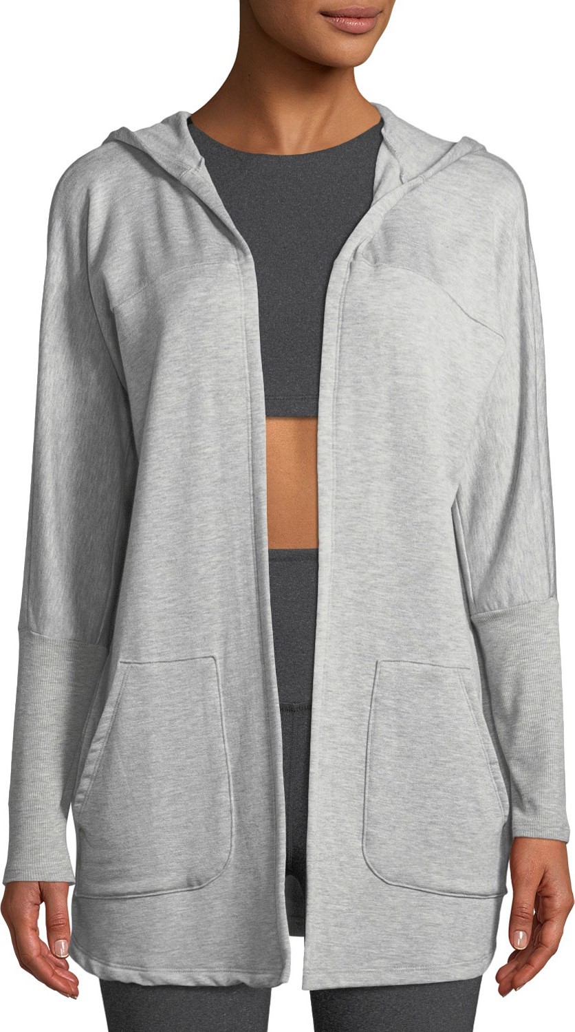 Beyond Yoga Love and Fleece Hooded Open-Front Cardigan