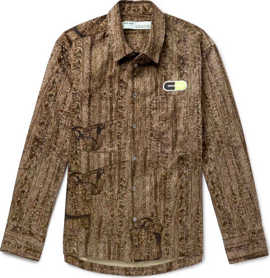 Off White Camouflage-Print Cotton-Twill Overshirt