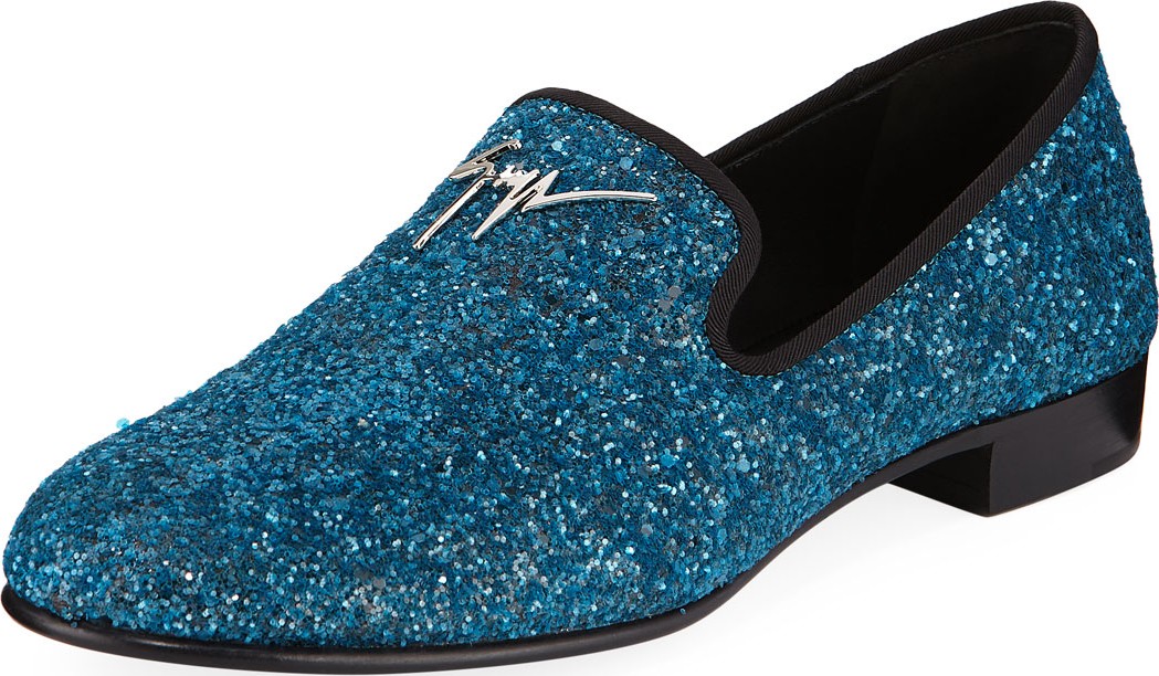 Giuseppe Zanotti Men's Kevin Glitter Formal Slippers