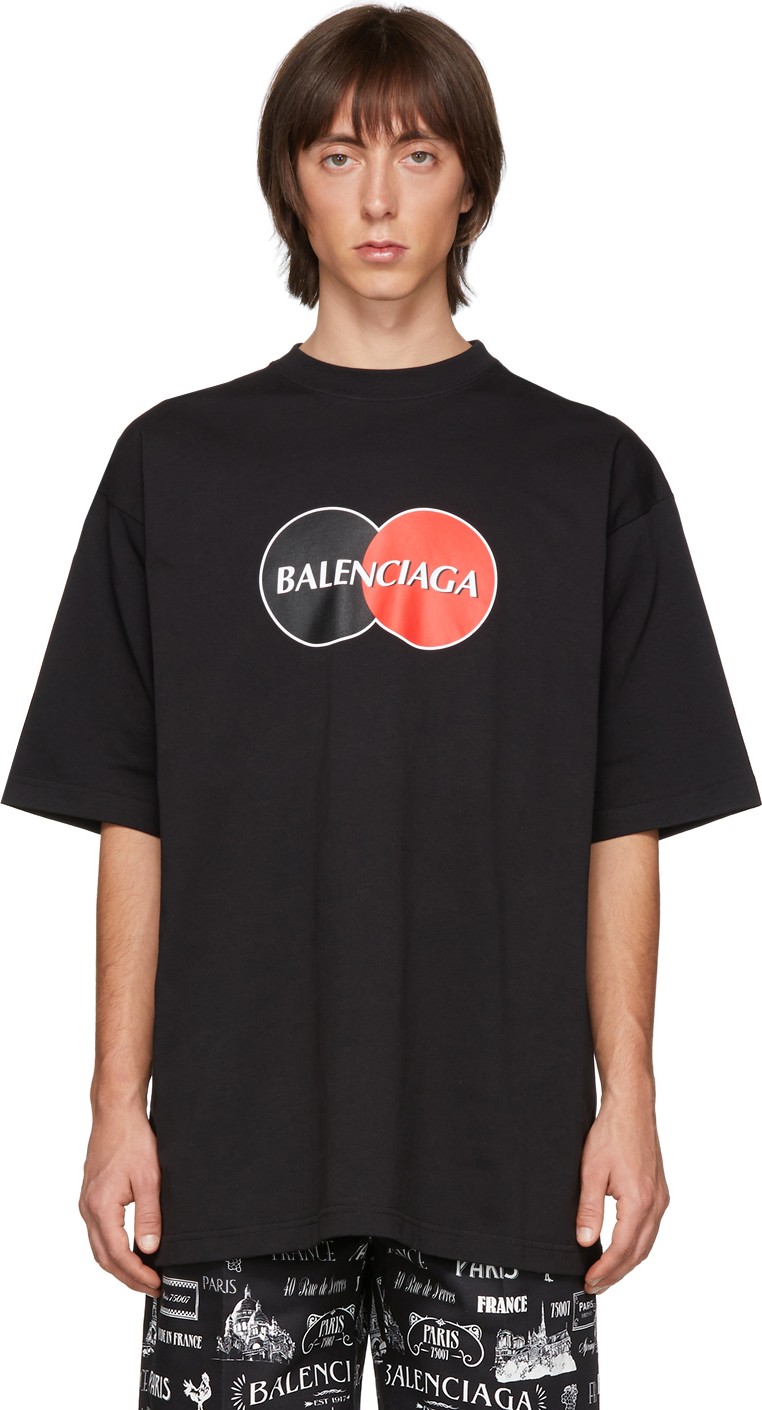 Balenciaga Black Uniform Logo T-Shirt