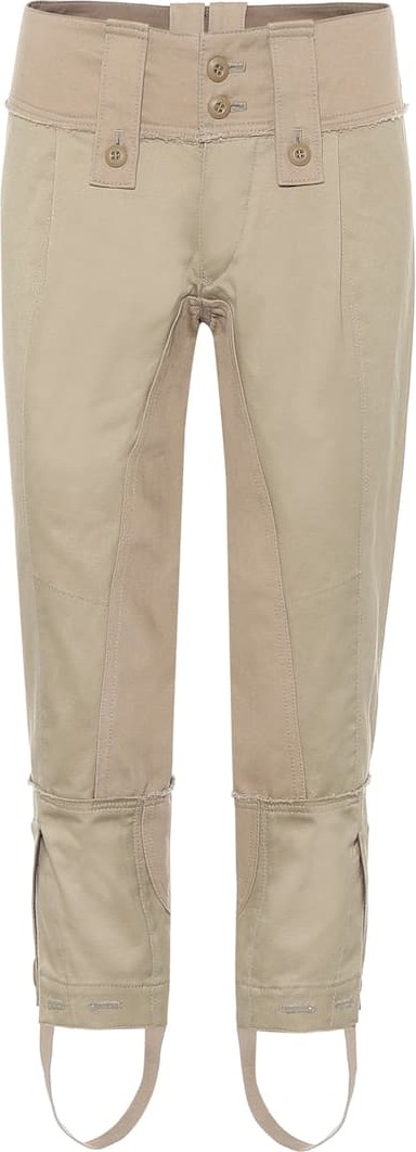 Junya Watanabe Cropped mid-rise skinny cotton pants
