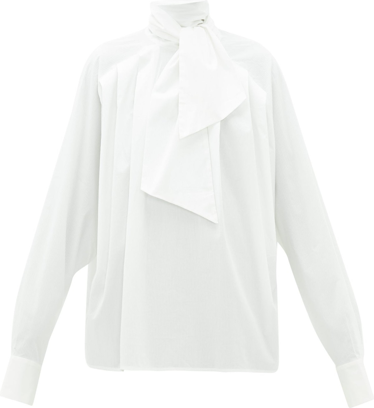 Matthew Adams Dolan Pleated striped cotton-blend poplin blouse