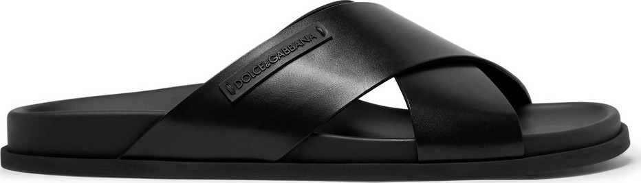 Dolce & Gabbana Logo-Appliquéd Leather Sandals