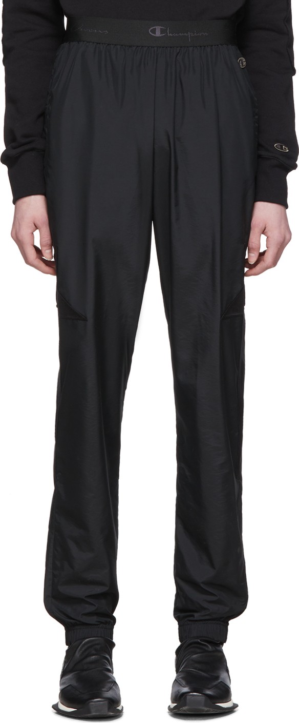 Rick Owens Black Champion Edition Light Nylon Track Pants Rick Owens Black Champion Edition Light Nylon Track Pants
