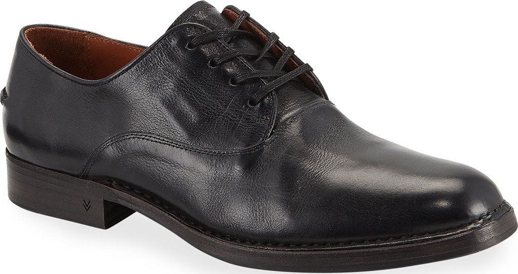 John Varvatos Men's Moccasin Leather Derby Shoes