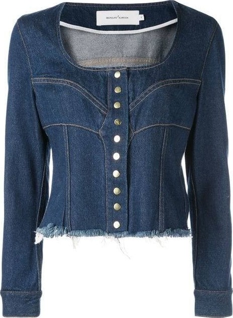 Marques'Almeida scoop neck denim jacket