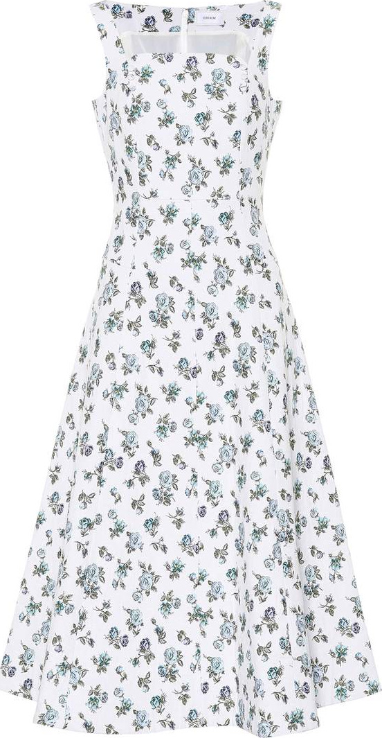Erdem Floral stretch cotton dress