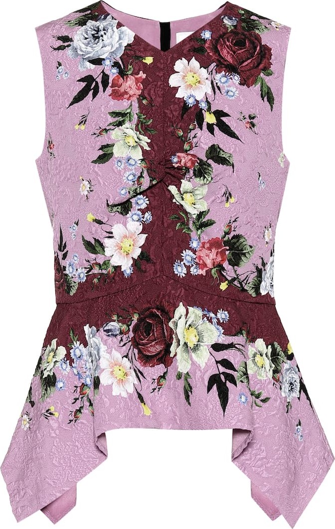 Erdem Glenn printed jacquard top