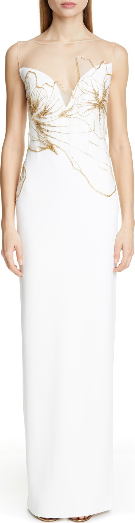 Pamella Roland Embellished Evening Gown