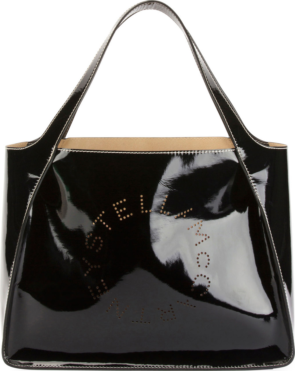 Stella McCartney Patent Alter Nappa Logo Tote Bag