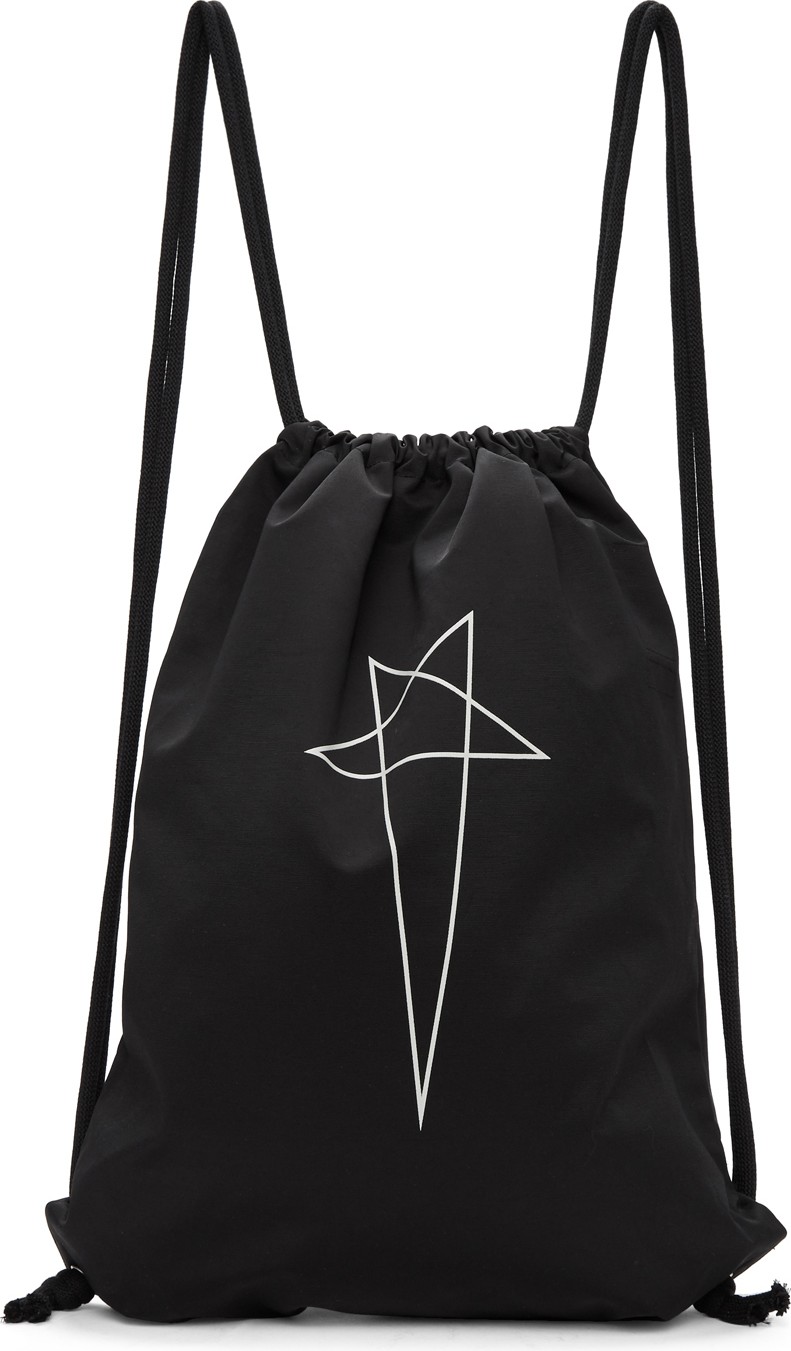 Rick Owens DRKSHDW Black Drawstring Backpack