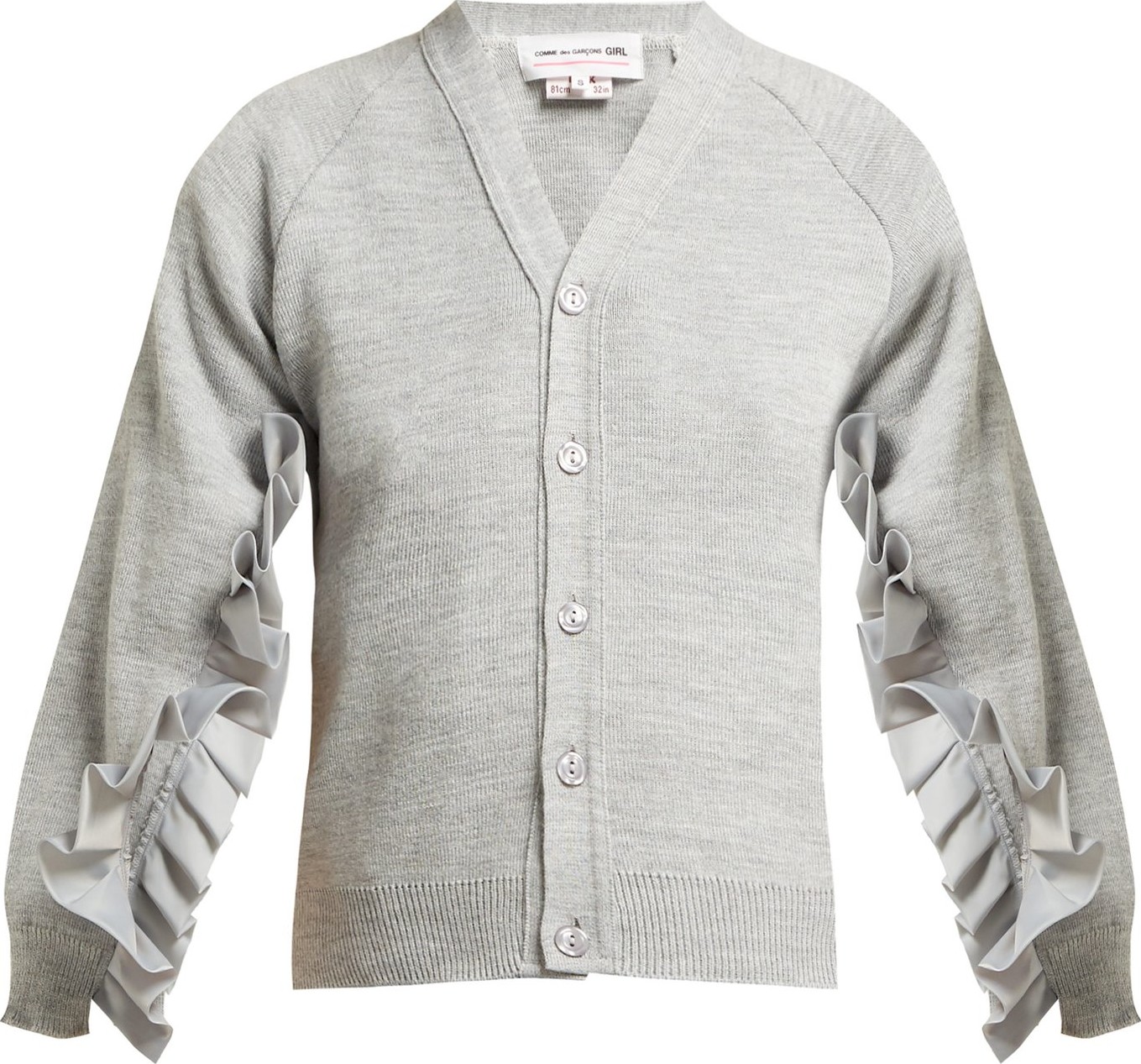 Comme Des Garçons Girl Ruffled-sleeve cardigan
