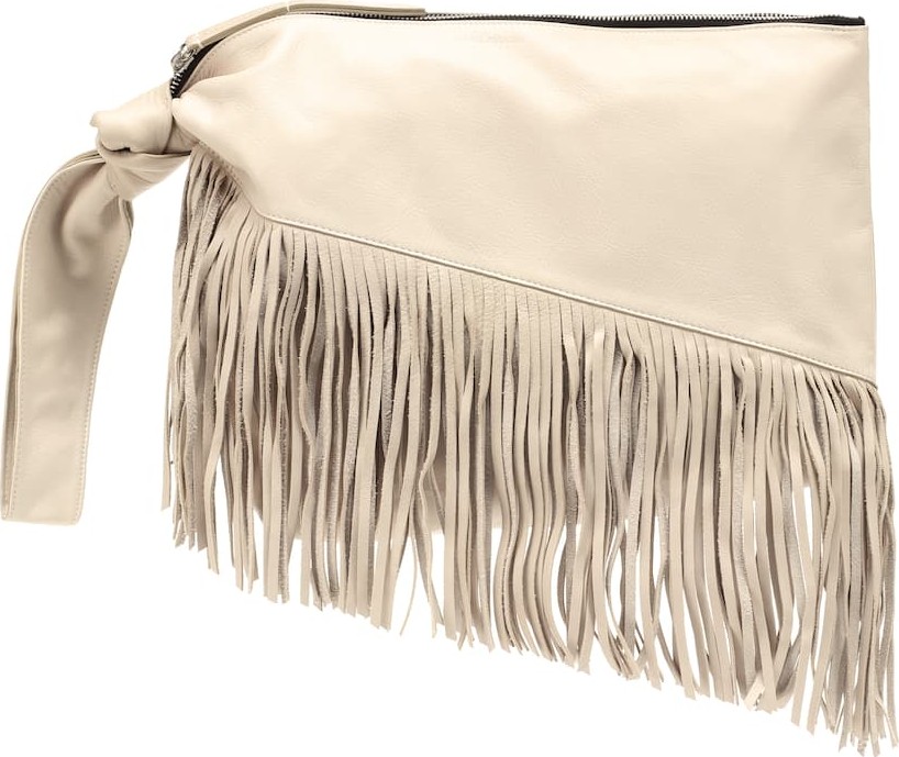 Isabel Marant Farwo fringe-trimmed suede pouch