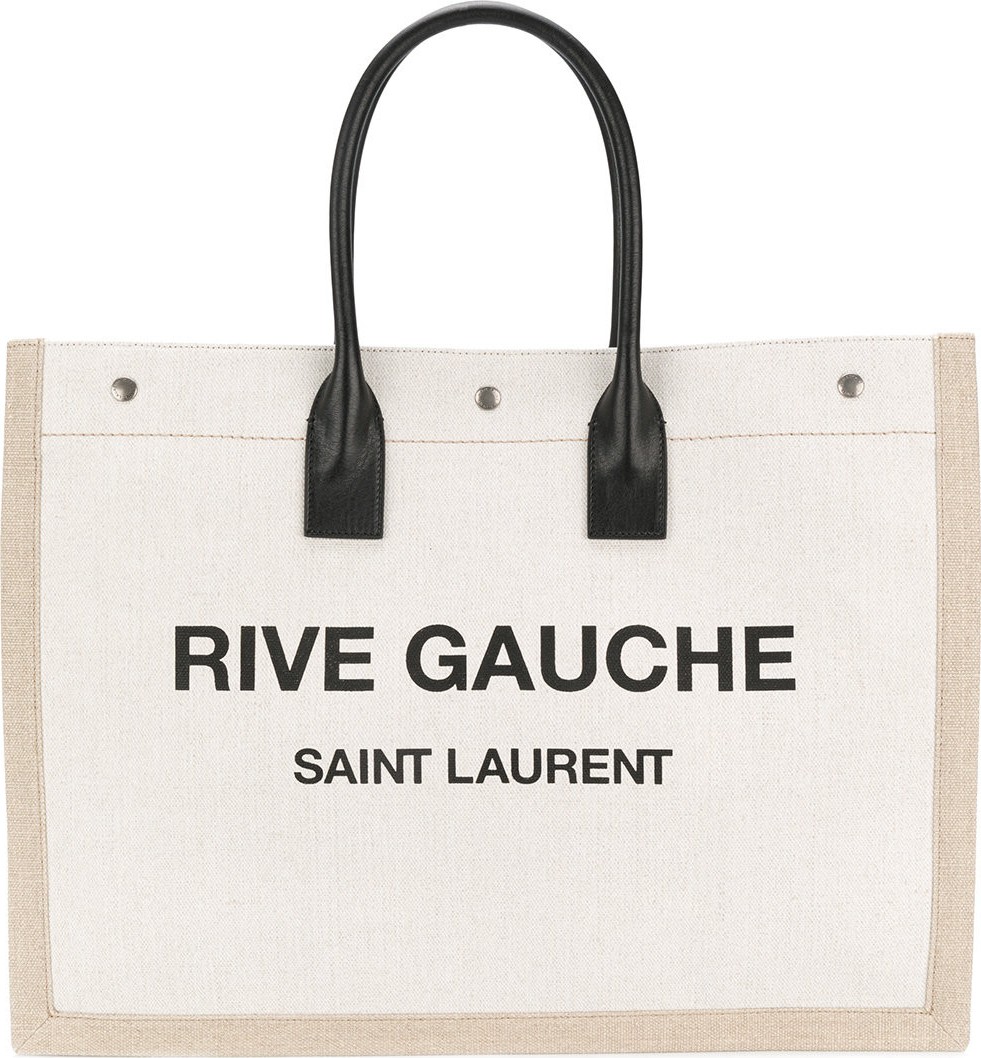 Saint Laurent Rive Gauche logo tote