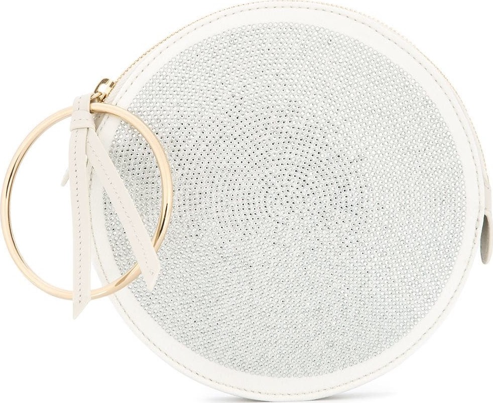 Sara Battaglia swarovski circle clutch