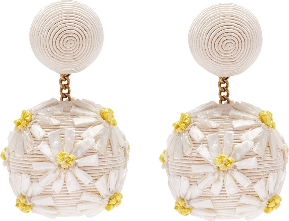Rebecca de Ravenel Forget Me Not cord clip-on earrings