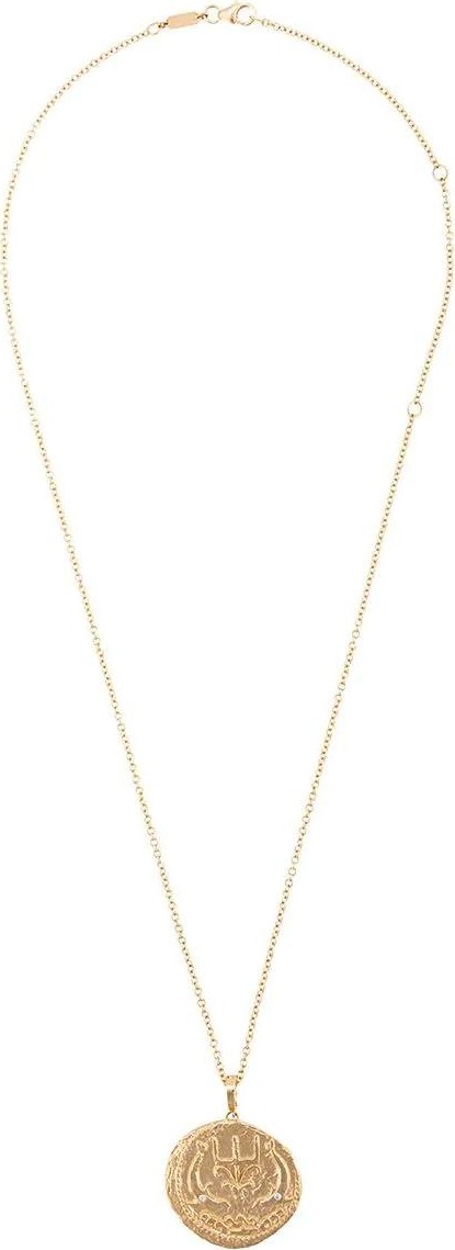 Azlee 14kt gold Sea coin necklace