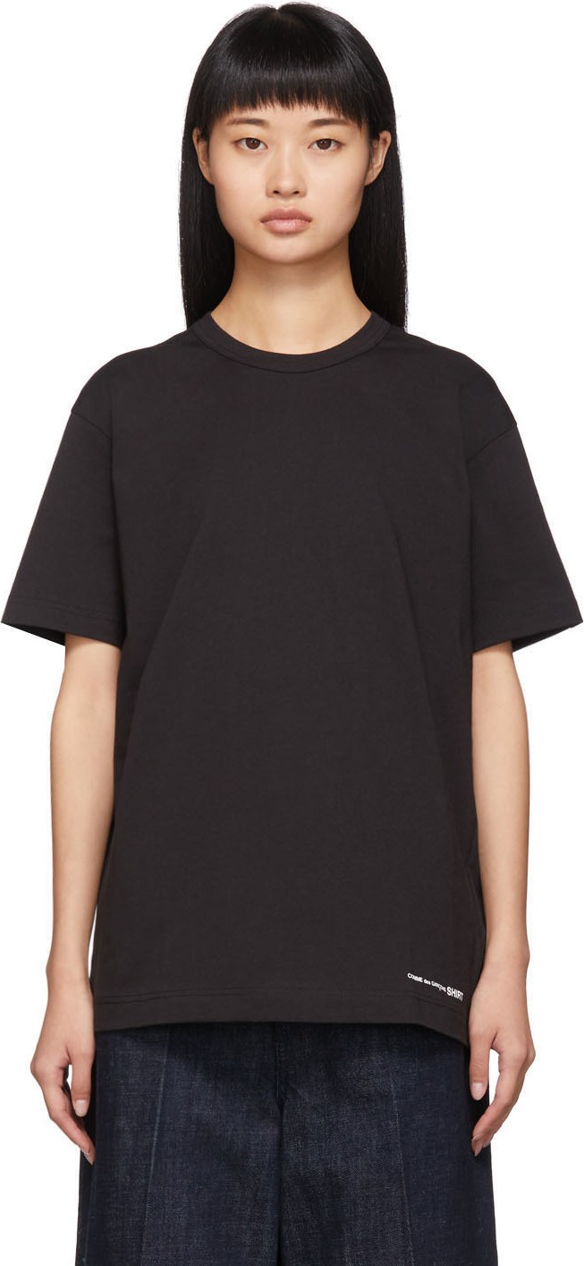 Comme Des Garcons Black Hem Logo T-Shirt