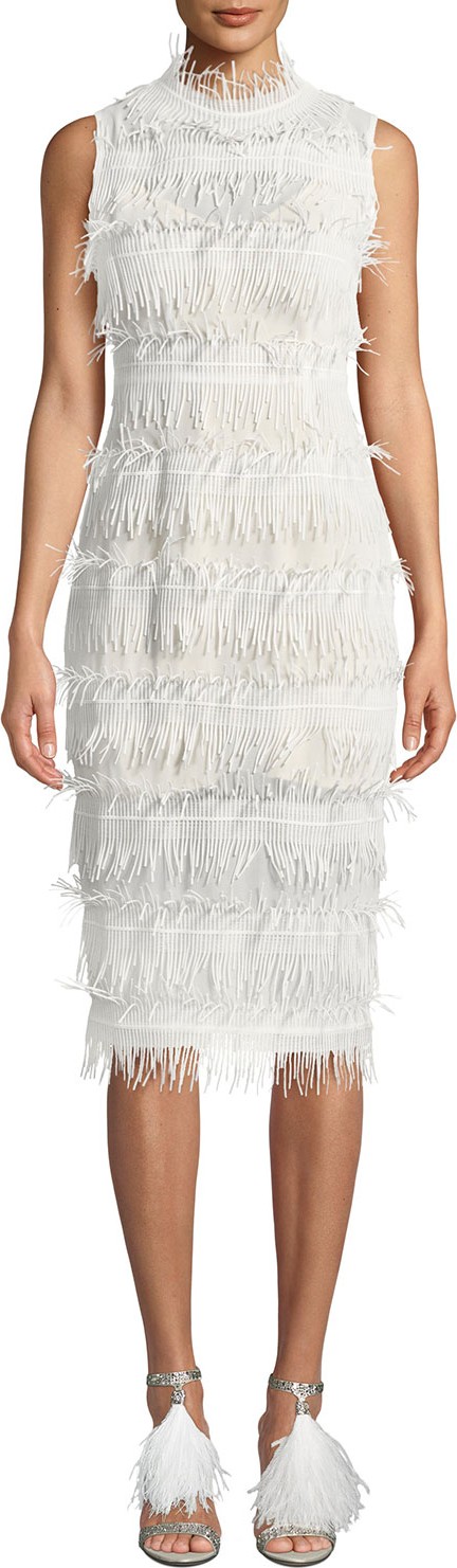 Aijek Rain Lace Sleeveless Body-Con Dress