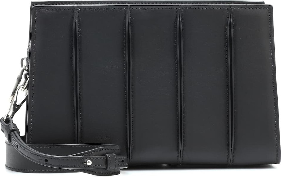 Max Mara Whitney leather clutch