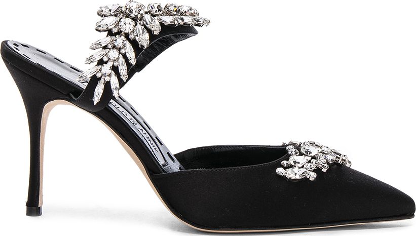 Manolo Blahnik Satin Lurum 90 Heels