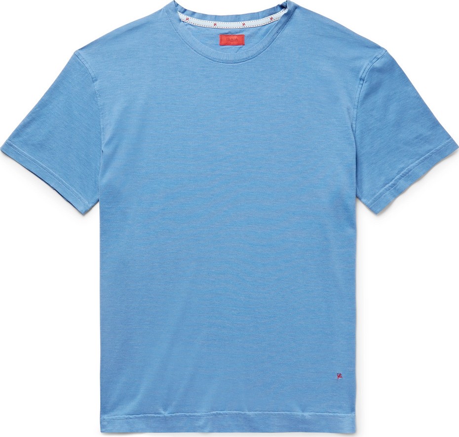 Isaia Slub Silk and Cotton-Blend Jersey T-Shirt