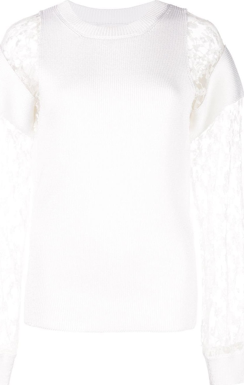 Chloe lace panel sweater