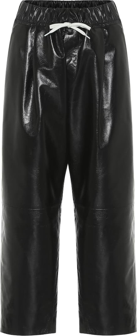 Givenchy Cropped high-rise leather pants