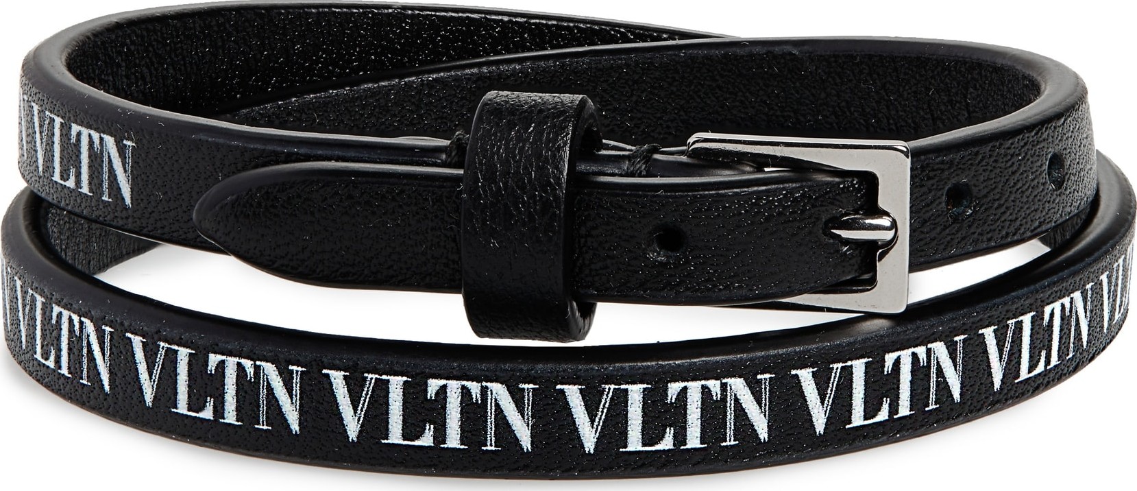 Valentino Valantino VLTN Double Leather Bracelet