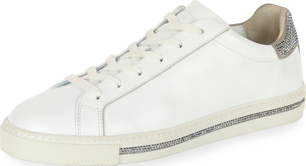 Rene Caovilla White Calf/Suede L Chrome St