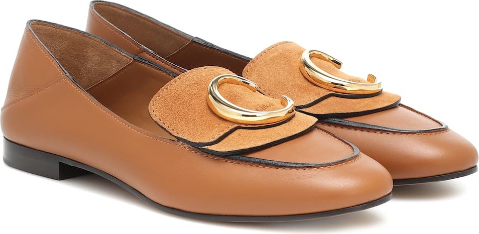 Chloe Chloé C leather loafers
