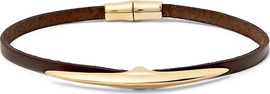 Shaun Leane Arc Gold Vermeil Leather Bracelet