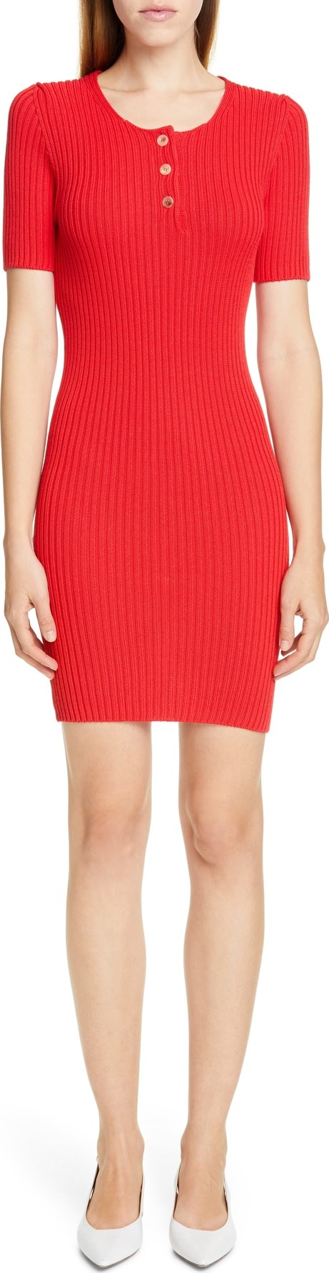 Mansur Gavriel Ribbed Sweater Dress
