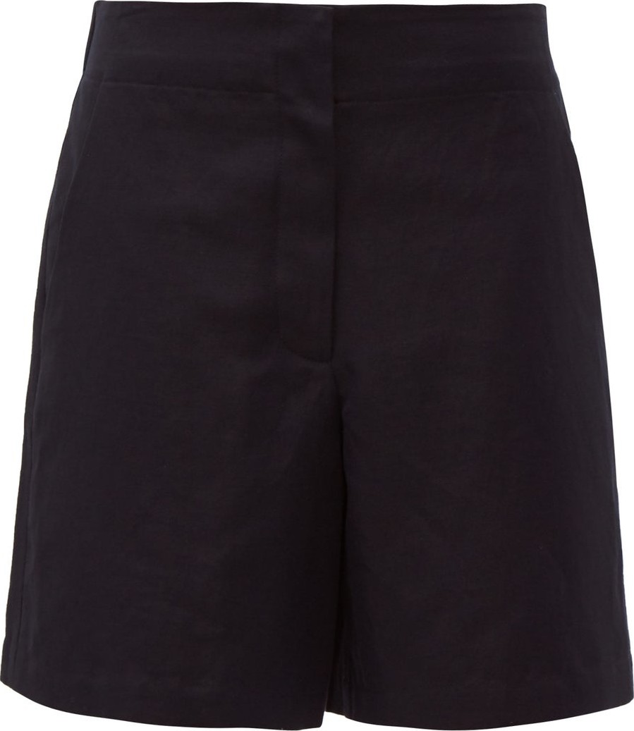 Raey Elasticated-back cotton-blend shorts