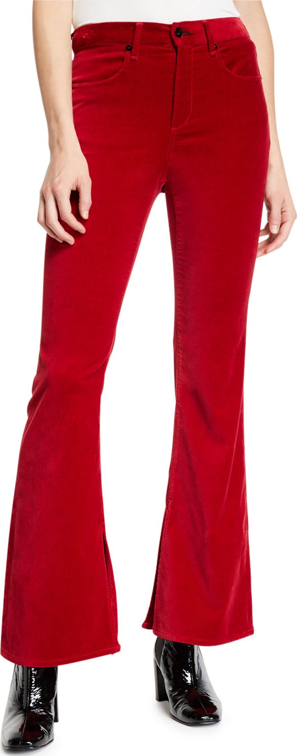 Rag & Bone Bella Velvet Flare-Leg Pants