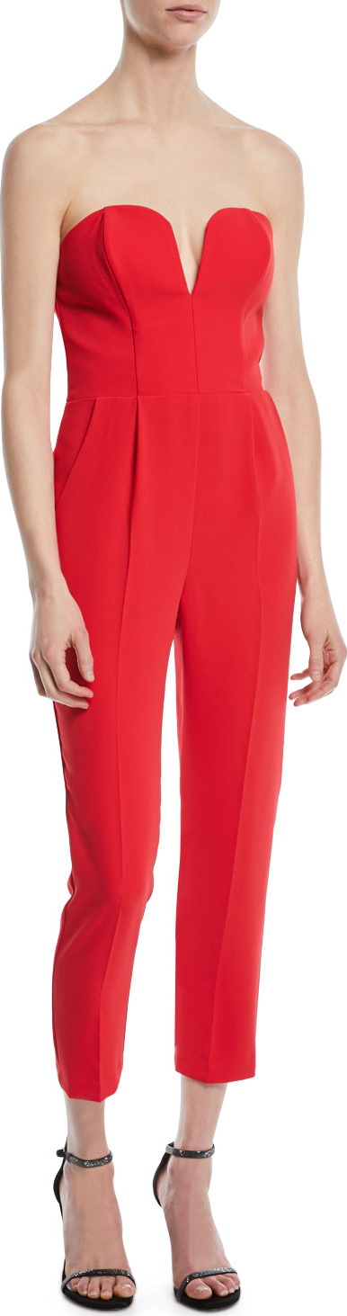 Amanda Uprichard Cherri Strapless Cropped Jumpsuit Amanda Uprichard Cherri Strapless Cropped Jumpsuit