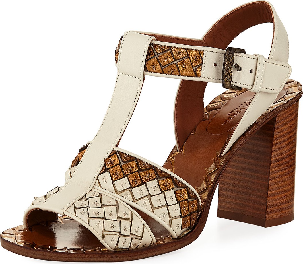 Bottega Veneta High Heel T-Strap Sandal