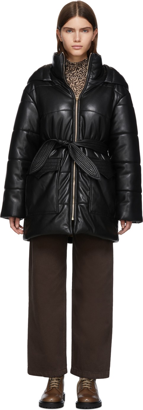Nanushka Black Vegan Leather Lenox Jacket