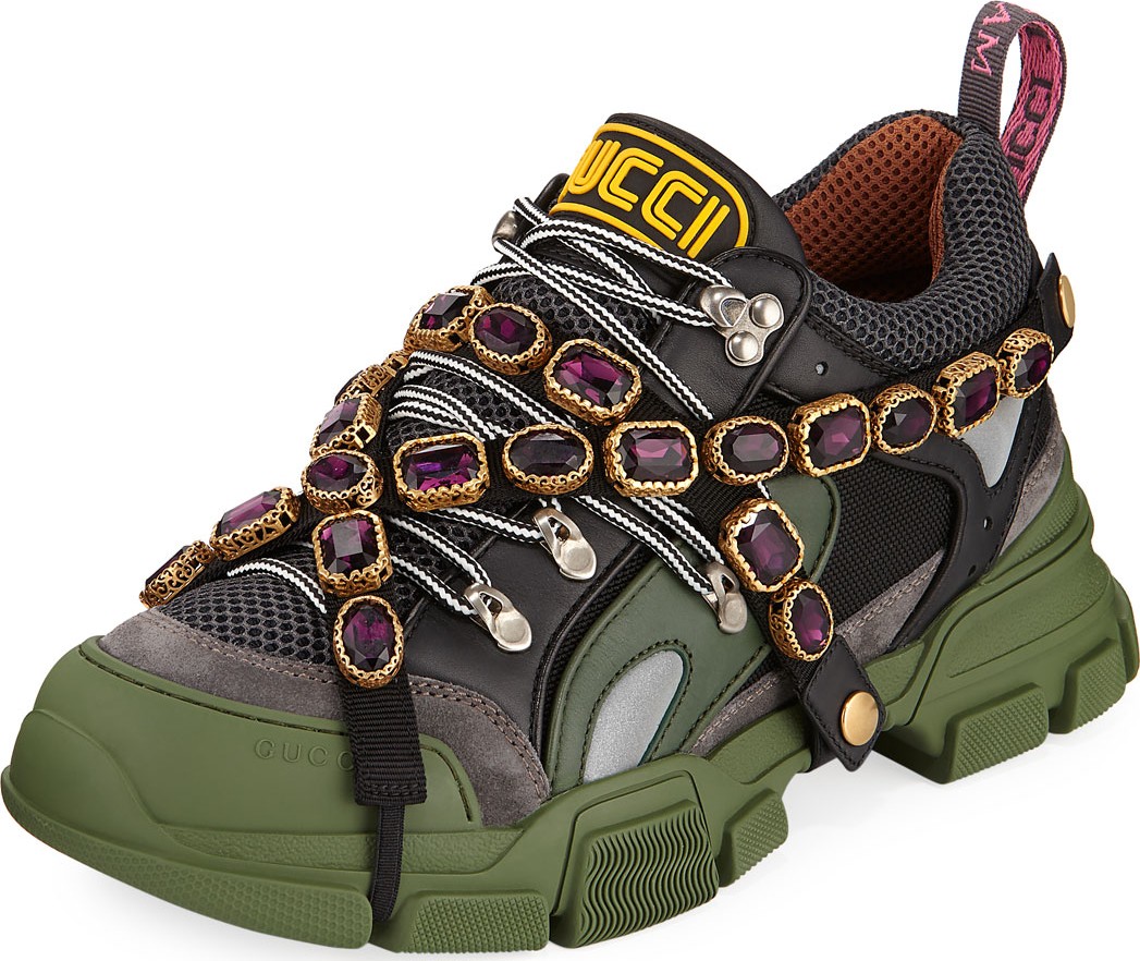 Gucci Men's Sneaker with Removable Crystals
