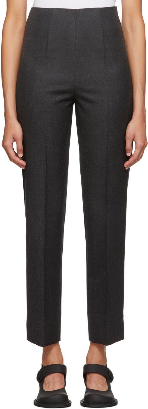 Maison Margiela Grey Wool Pull-On Trousers