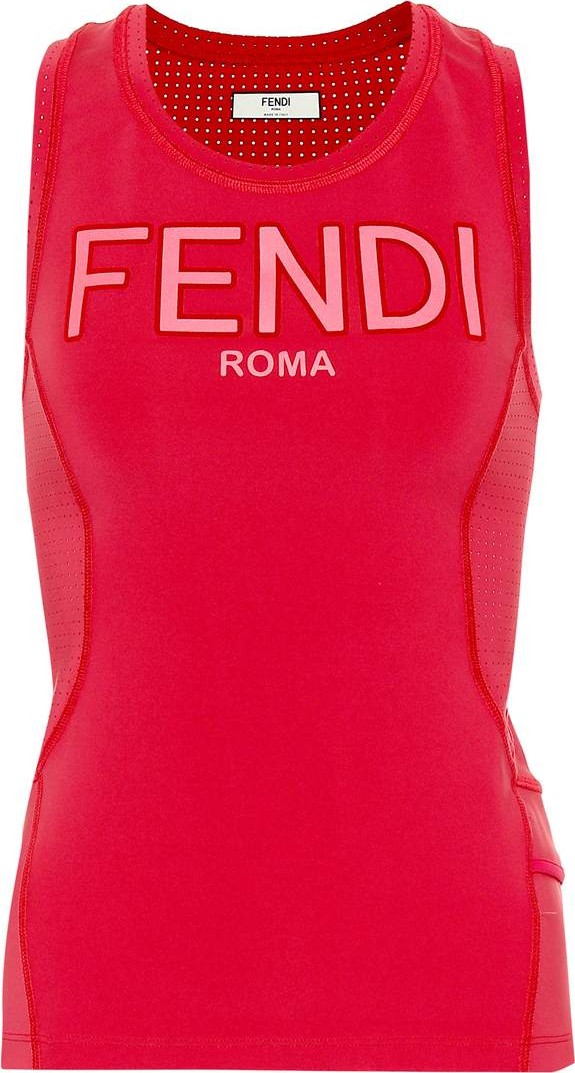 Fendi Racerback technical fabric tank top