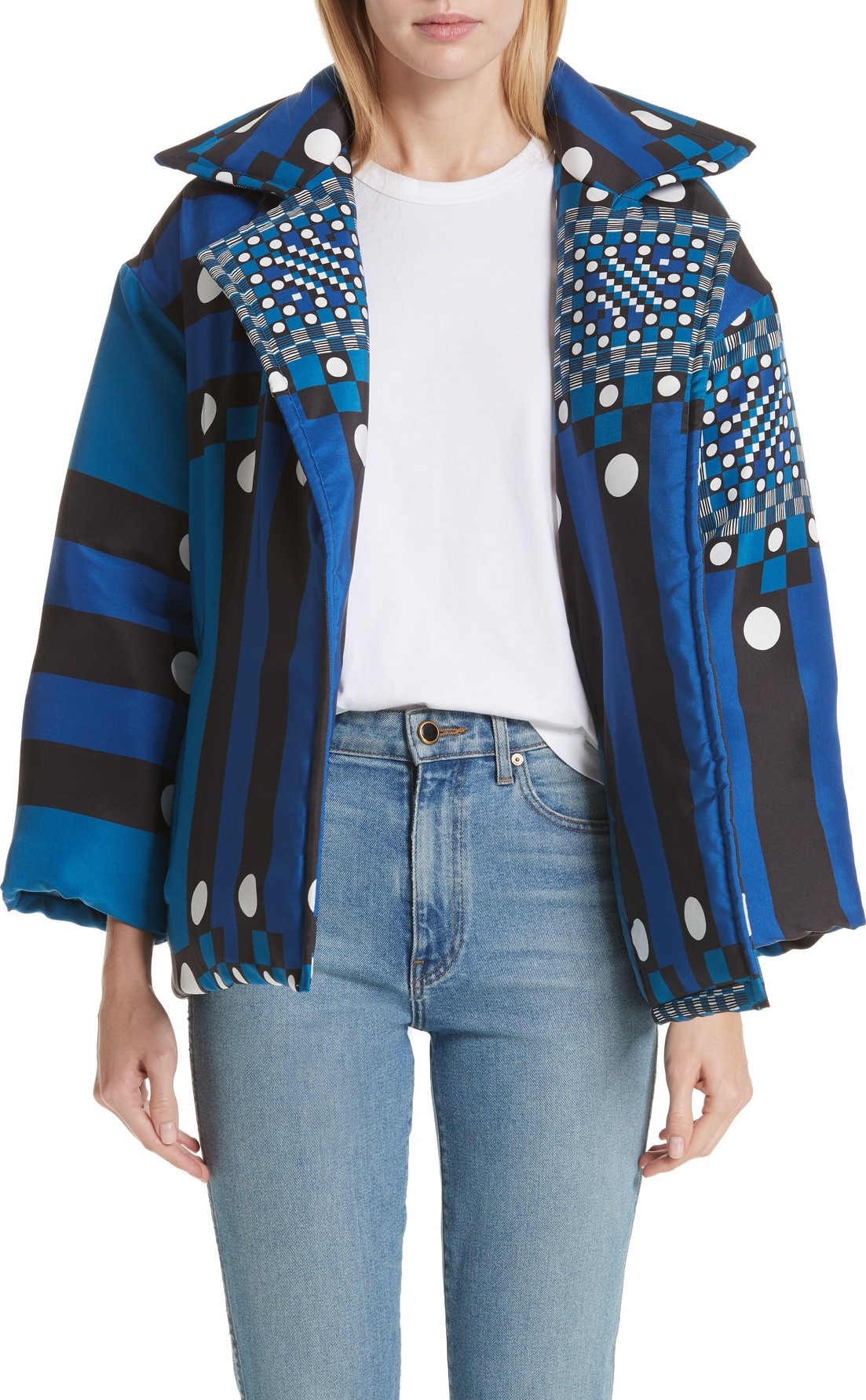 Simon Miller Dotted Checkerboard Silk Jacket