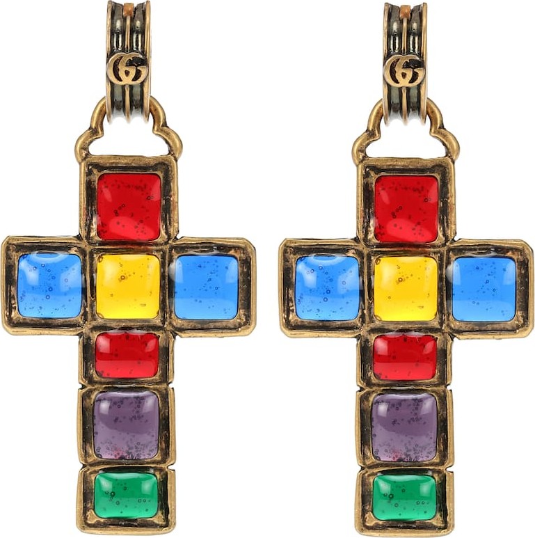 Gucci Cross pendant earrings