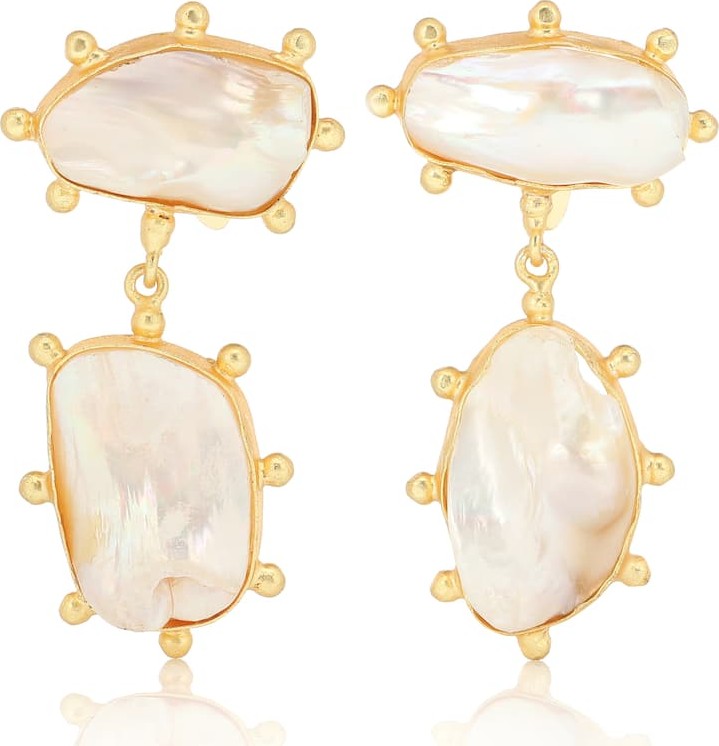 Peet Dullaert Galia 14kt gold-plated pearl earrings