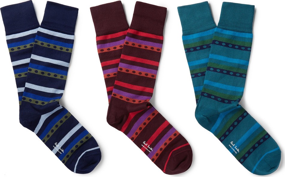 Paul Smith Three-Pack Stretch Cotton-Blend Socks
